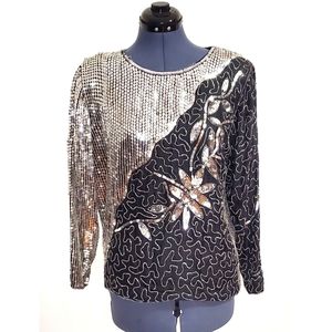 Jean for Joesph Le Bon Vintage 1980s Sequins Top